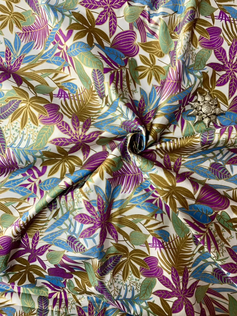 Printed Silk, Smooth Weave, Multicolour