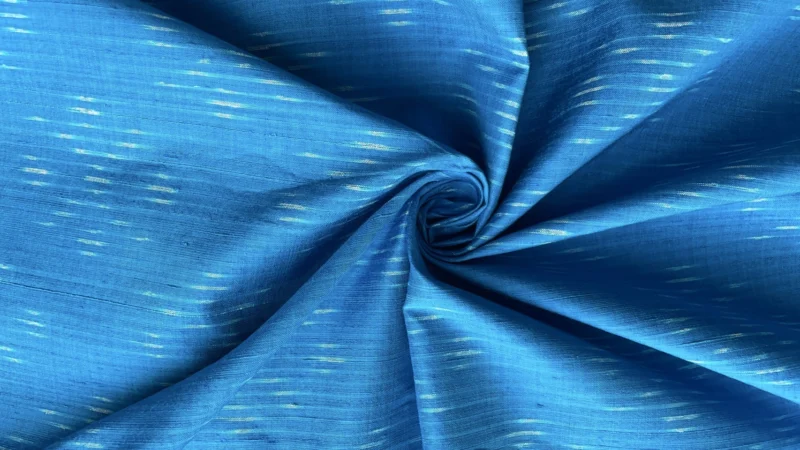 Ikat Native Silk, Dok Kaew Pattern, Light Blue