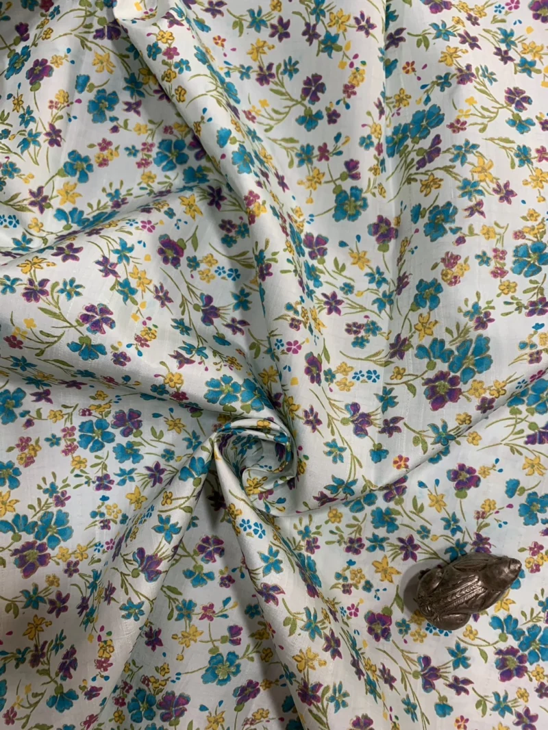 Printed Silk, Smooth Weave, Multicolour