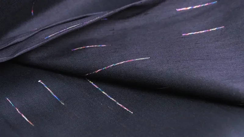 Silk Multicolour Stripe, Black