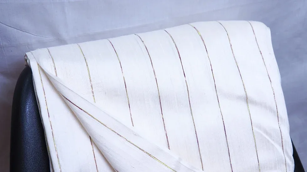 Silk Multicolour Stripe, White