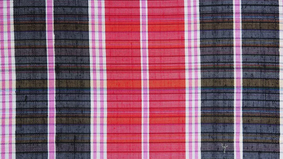 Silk Plaid, Soft Textured, Red and Black