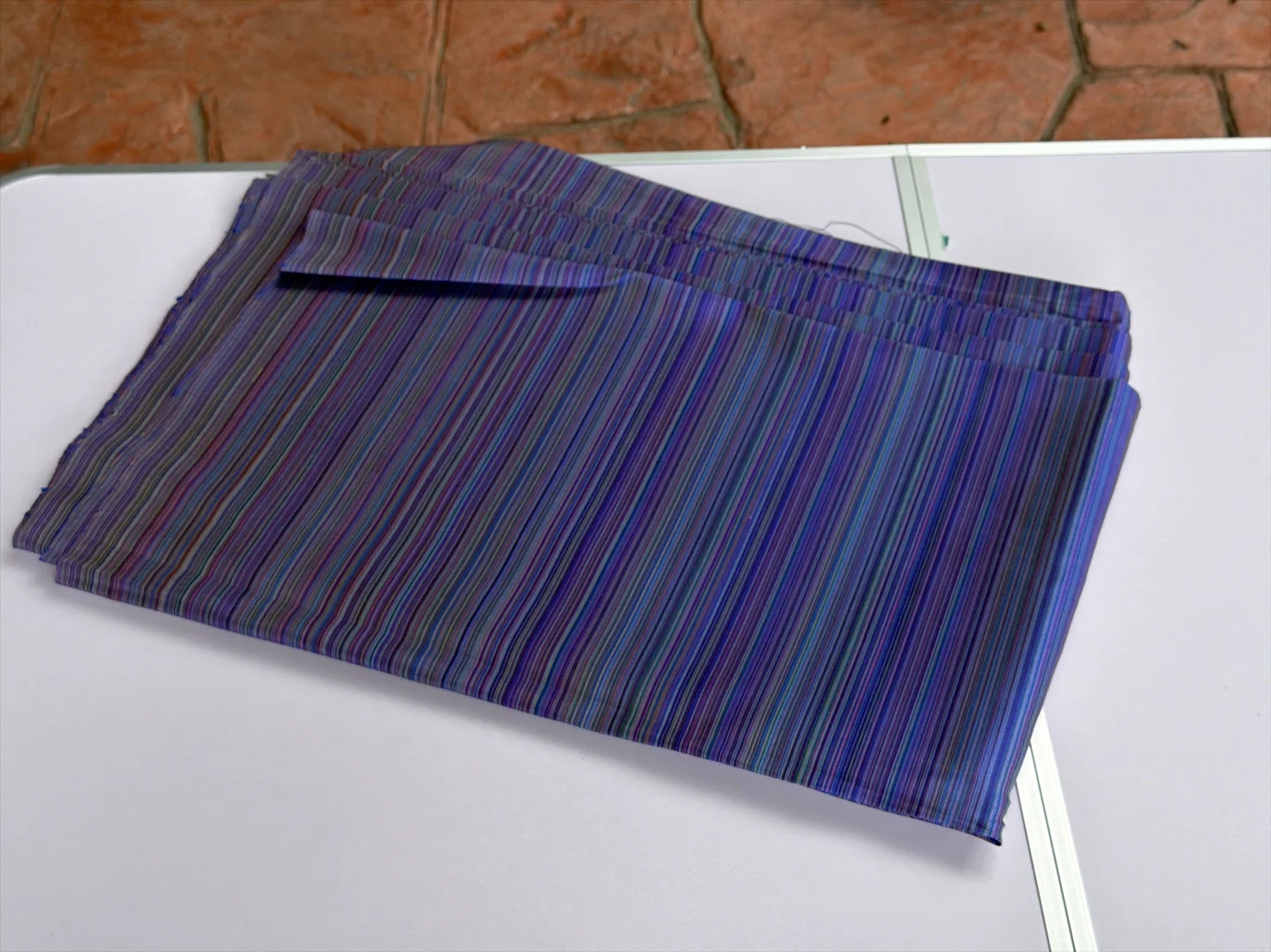 Silk Multicolour Stripe, Blue and Purple