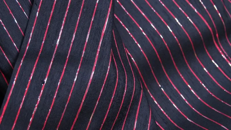 Silk Multicolour Stripe, Black