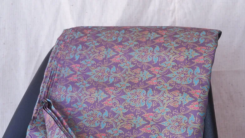 Printed Silk, Smooth Weave, 2-Ply, Dusty Purple