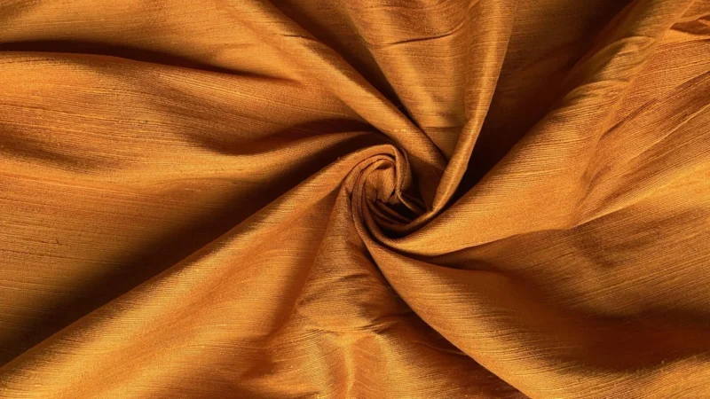 Slubbed Silk, Heavy Textured, Golden Brown