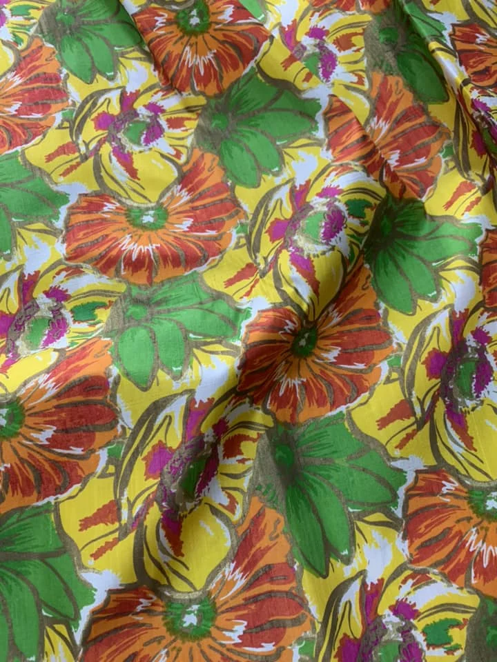 Printed Silk, Textured, Multicolour