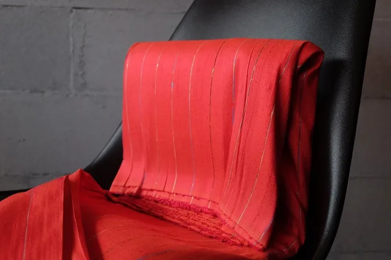 Silk Multicolour Stripe, Red