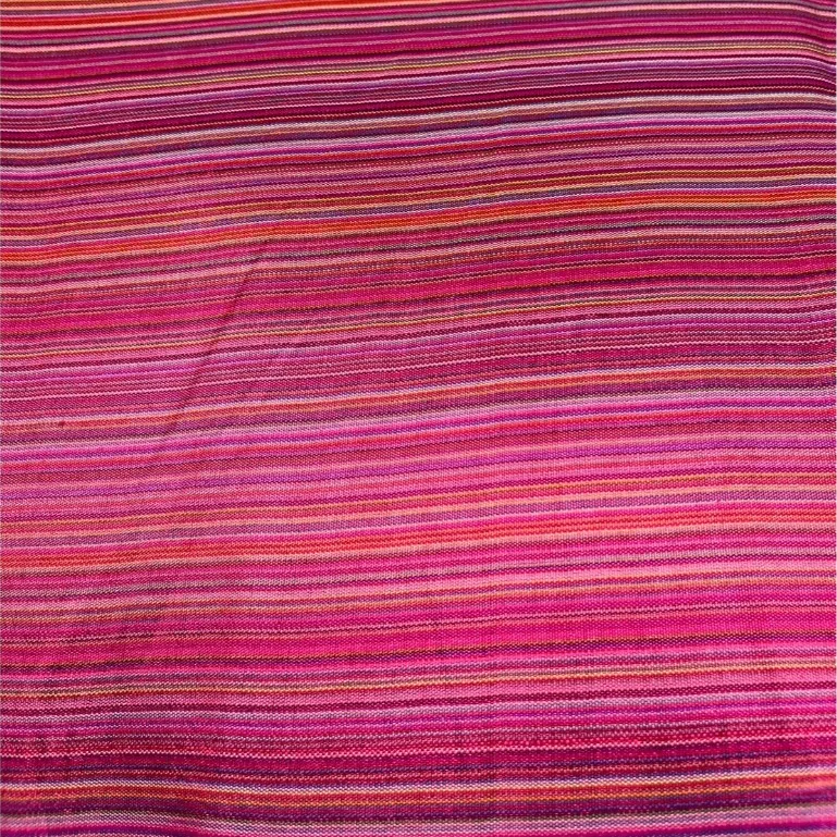 Silk Multicolour Stripe, Pink-Red and Ruby