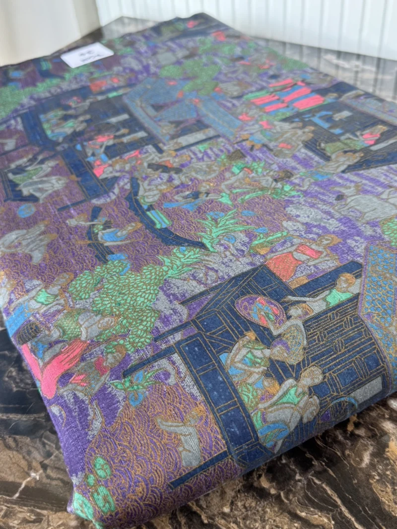 Printed Silk, Textured, Floral Print, Multicolour