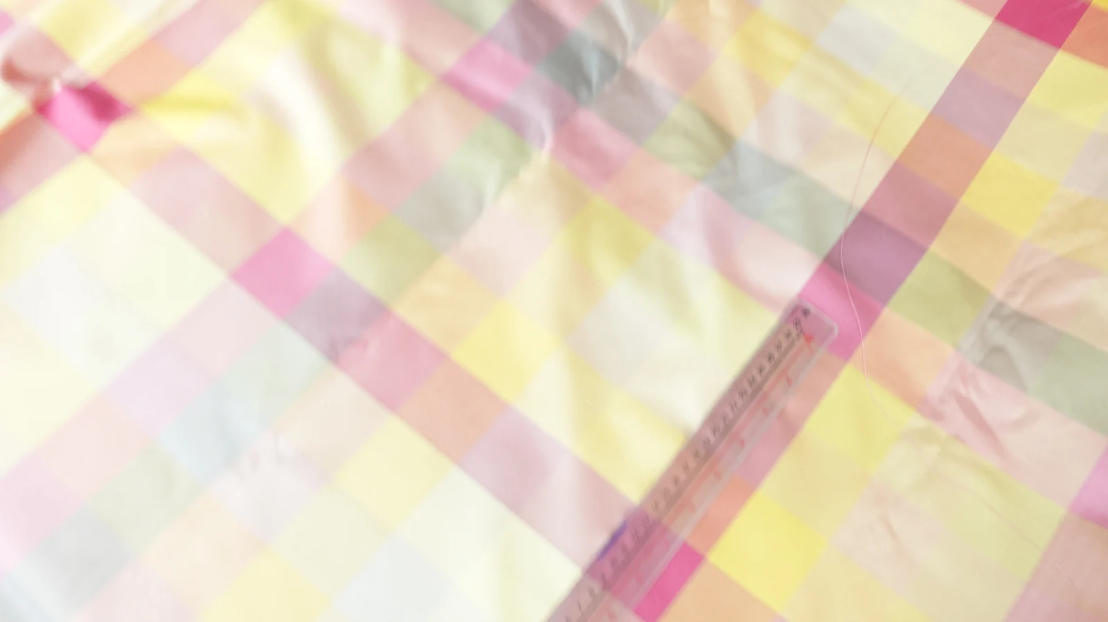 Silk Multicolour Stripe, Check Pattern, Warm Tones