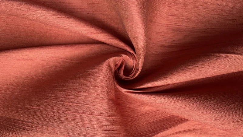 Naturally Dyed Slubbed Silk, Heavy Textured, Lac Red