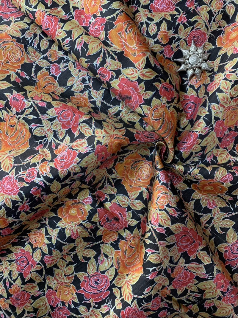Printed Silk, Textured, Multicolour