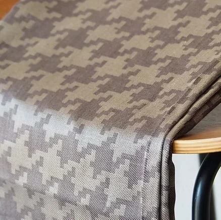 Machine-Woven Spun Silk, Wide Width, Cream and Brown