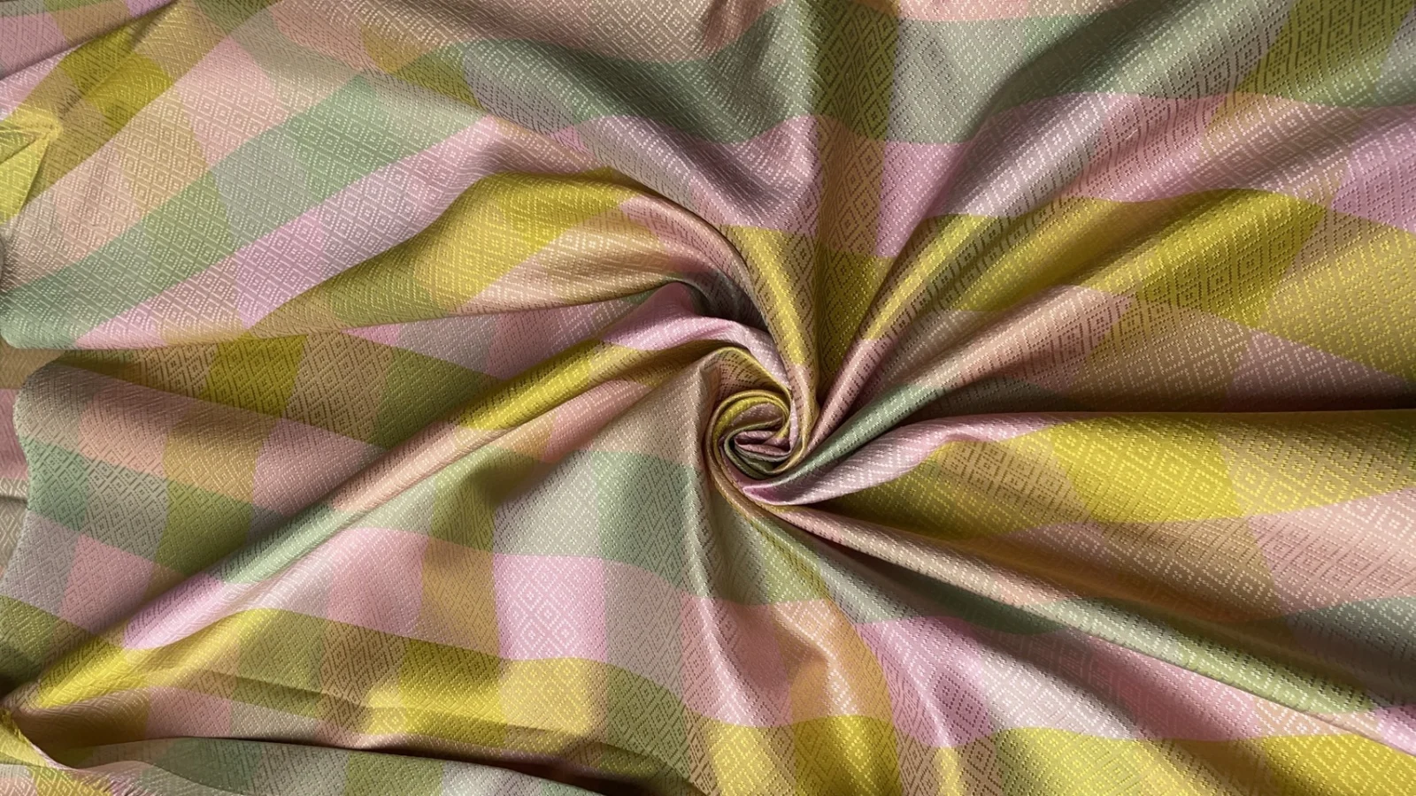 Silk Multicolour Stripe, Dobby Weave, Cool Tones