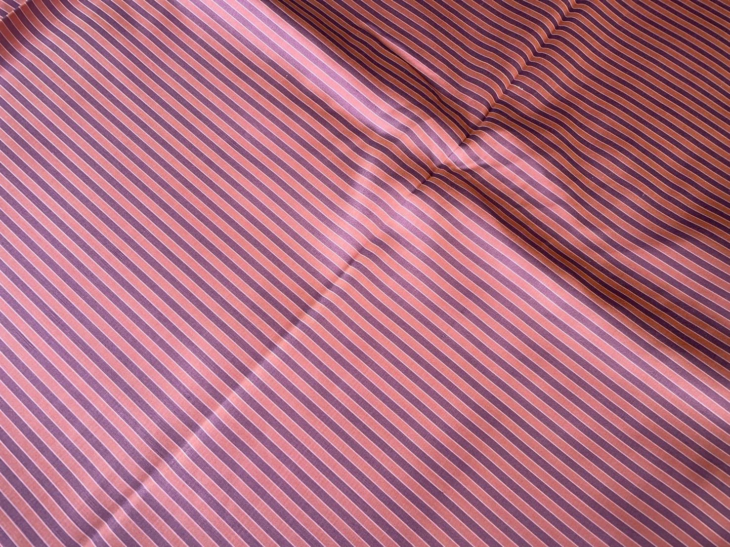Silk Multicolour Stripe, Pink and Salmon Orange