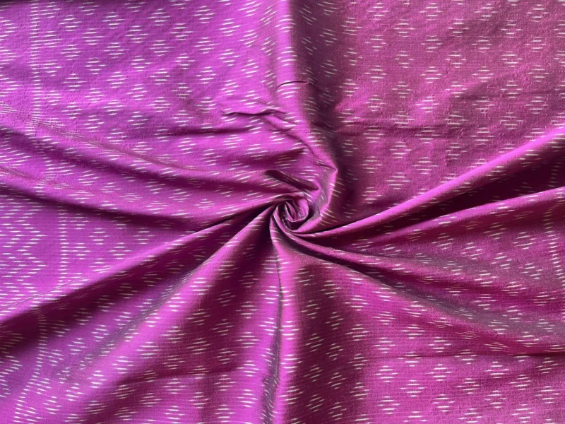 Ikat Silk, 2-Shaft, Pikul Pattern, Dark Pink