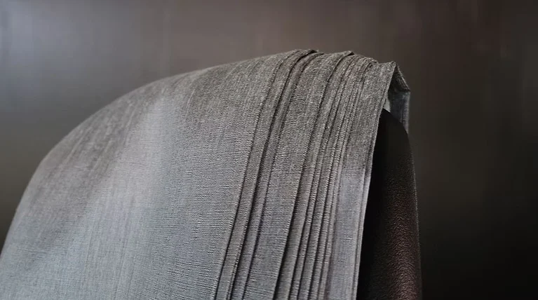 Slubbed Silk, Heavy Textured, Grey