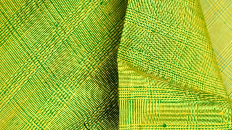 Silk Multicolour Stripe, Lime Green