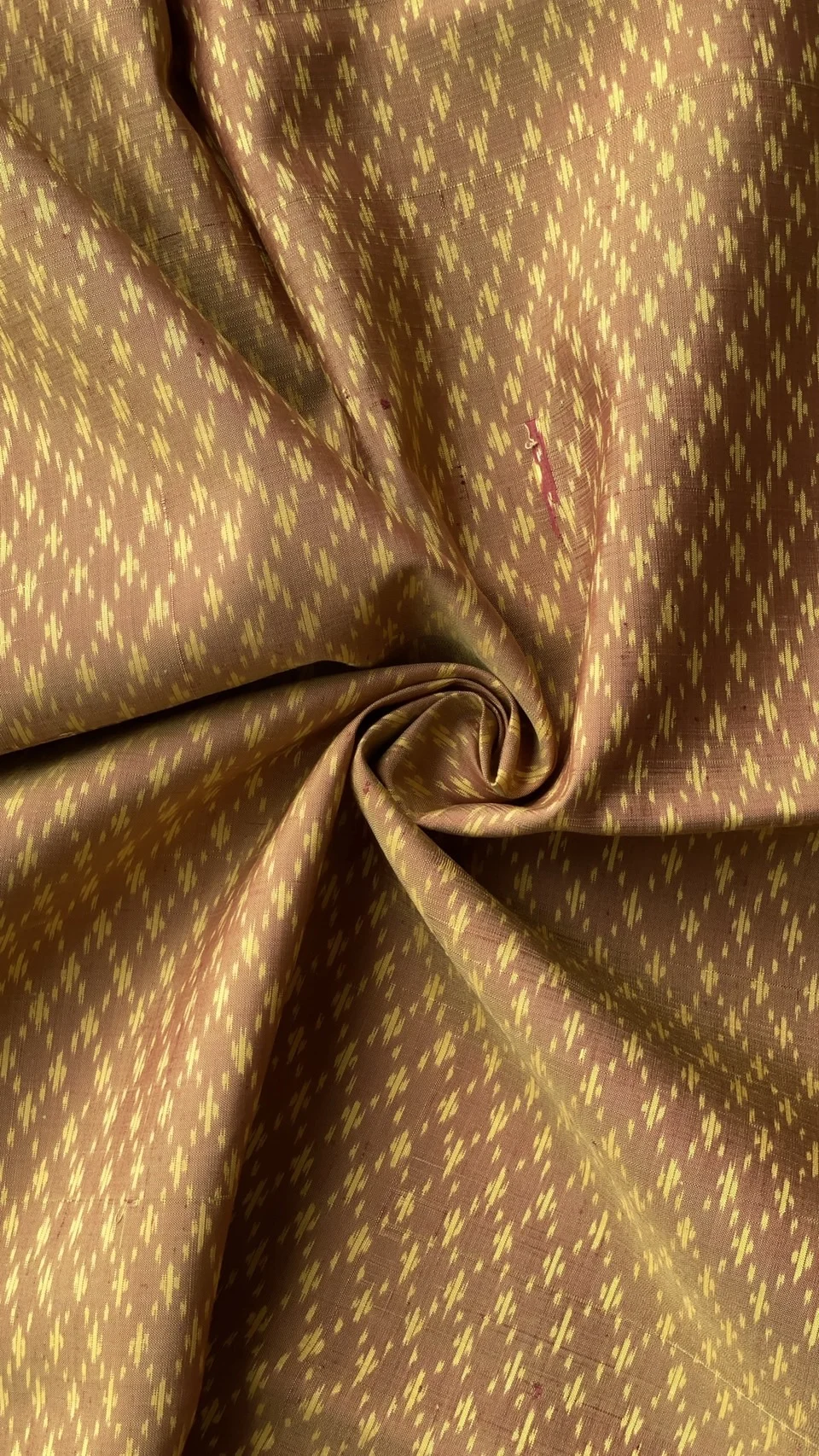 Ikat Native Silk, Rang Hae Pattern, Golden Brown