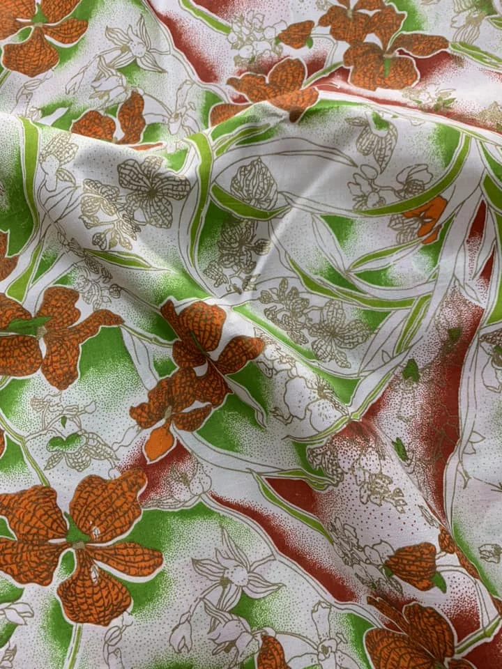 Printed Silk, Smooth Weave, Multicolour