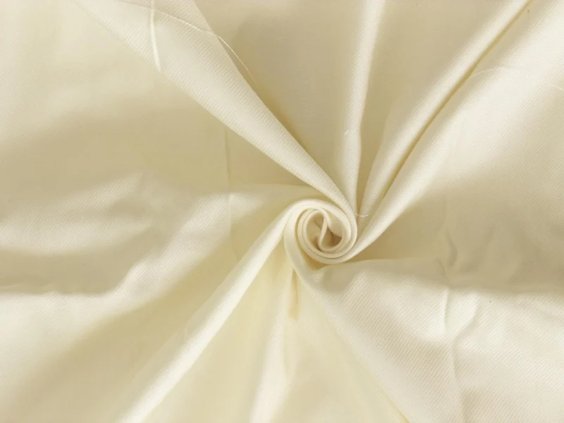 Solid-Colour Silk, 4-Shaft Fine Stripe Weave, Cream