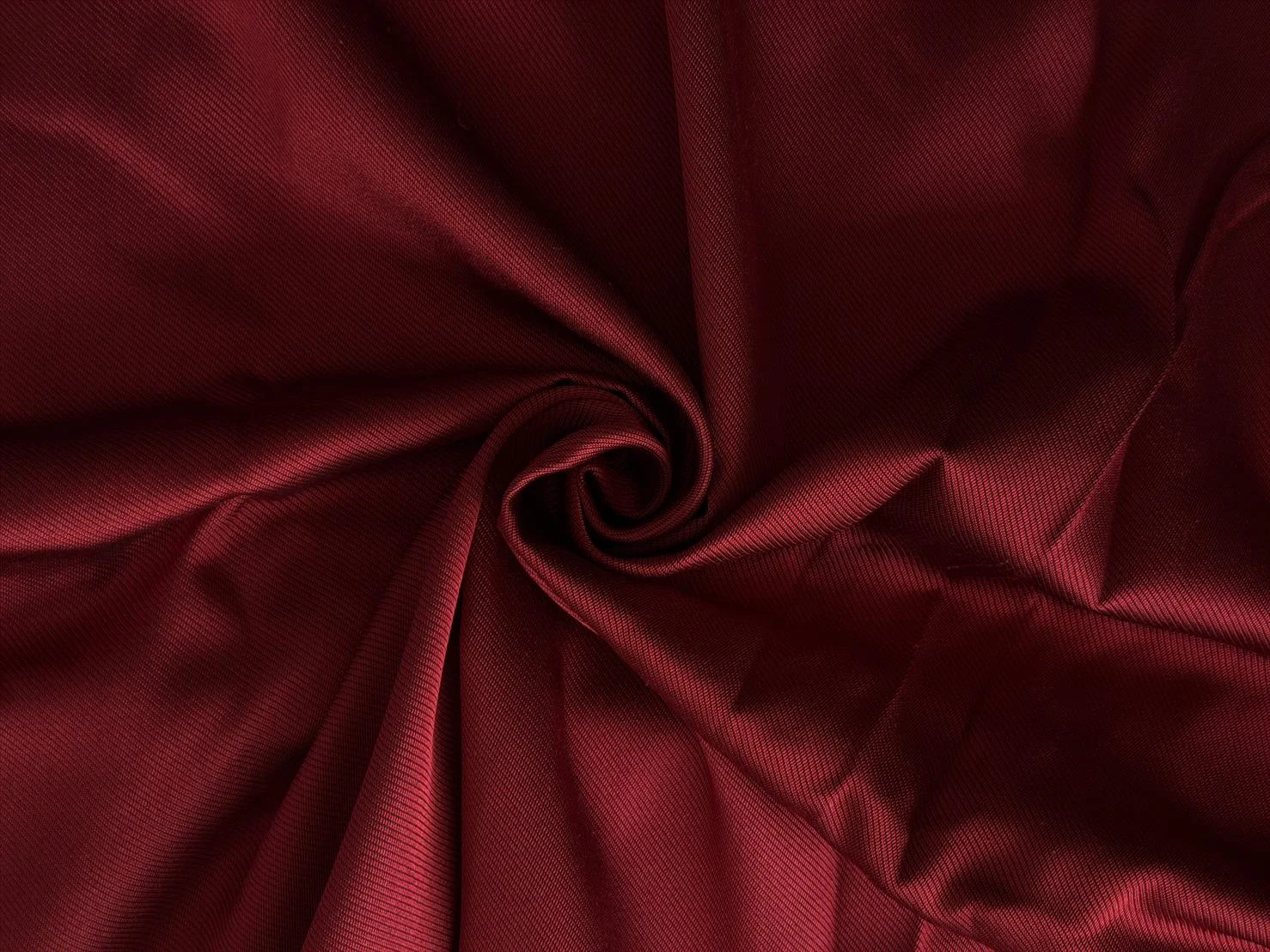 Solid-Colour Silk, 4-Shaft Fine Stripe Weave, Lac Red