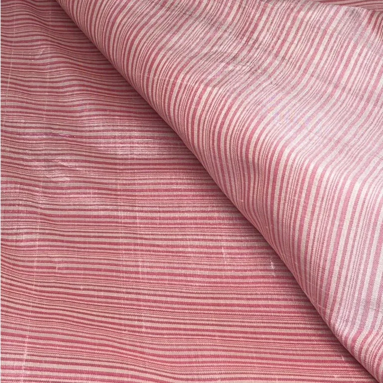 Silk Multicolour Stripe, Pastel Pink