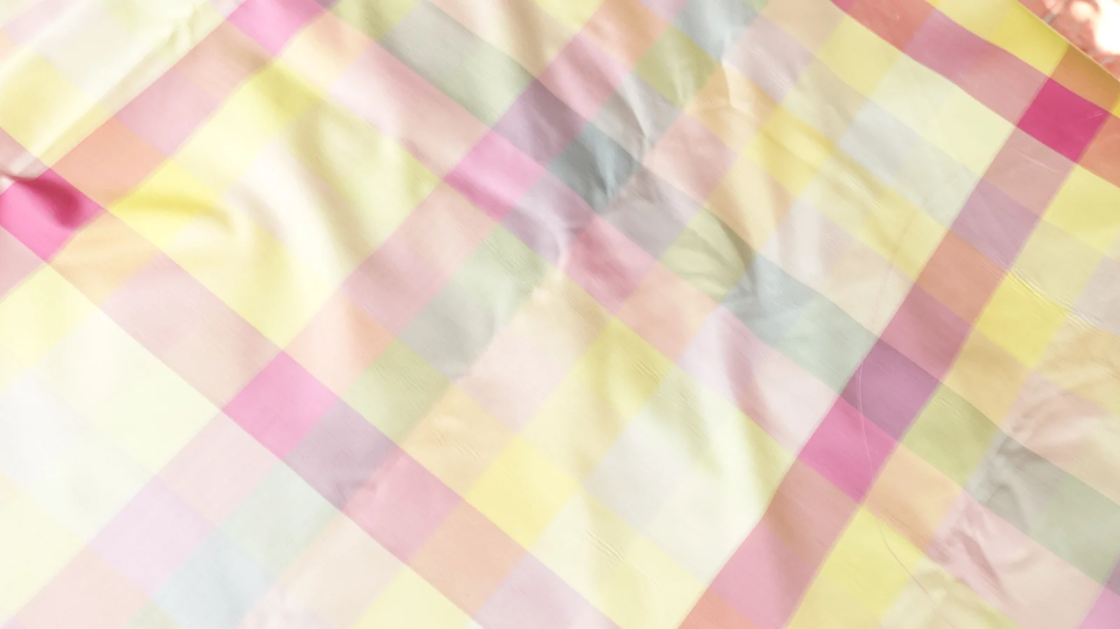 Silk Multicolour Stripe, Check Pattern, Warm Tones