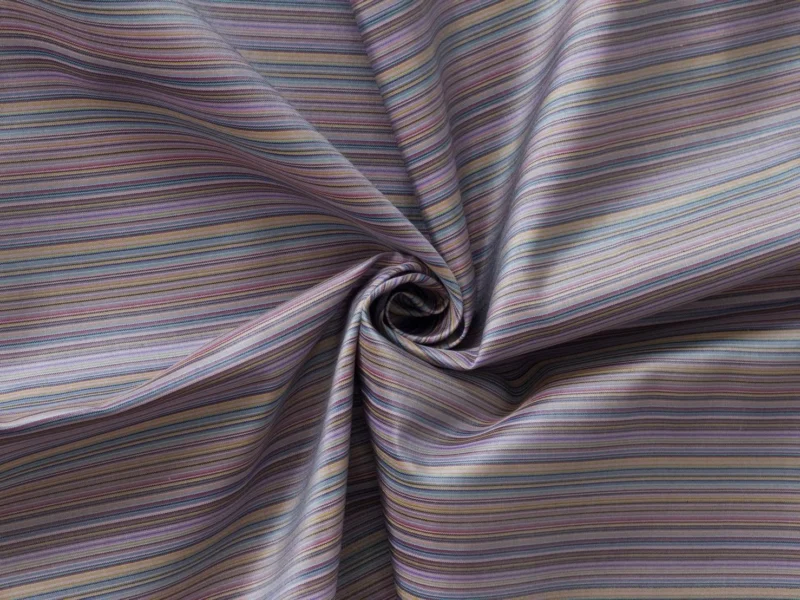 Silk Multicolour Stripe, Purple and Dark Grey