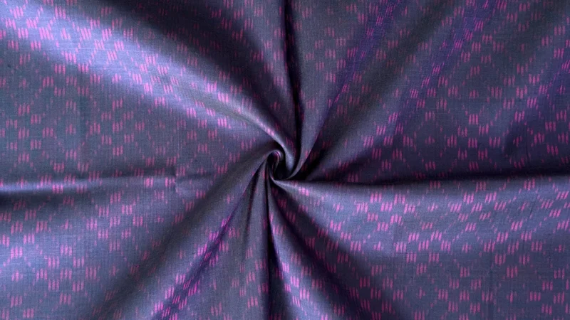 Ikat Silk, 2-Shaft, Noppakao Pattern, Dark Purple