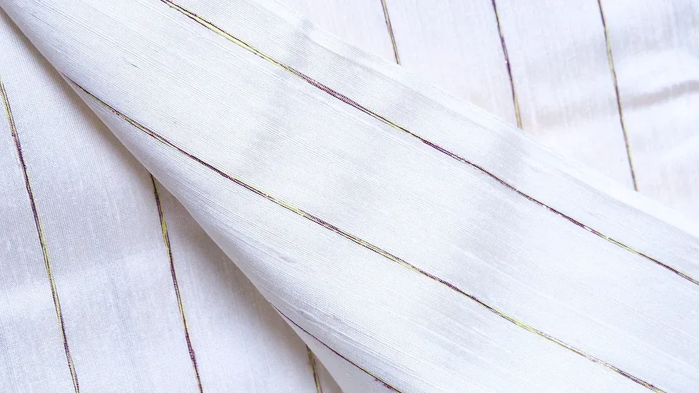 Silk Multicolour Stripe, White