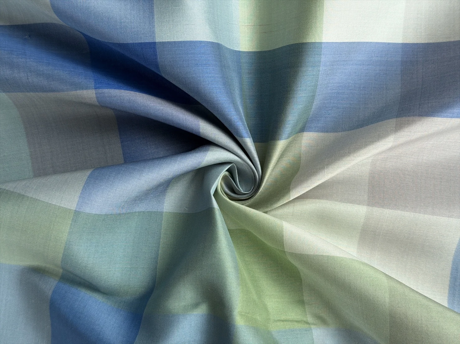 Silk Multicolour Stripe, Light Blue and Green