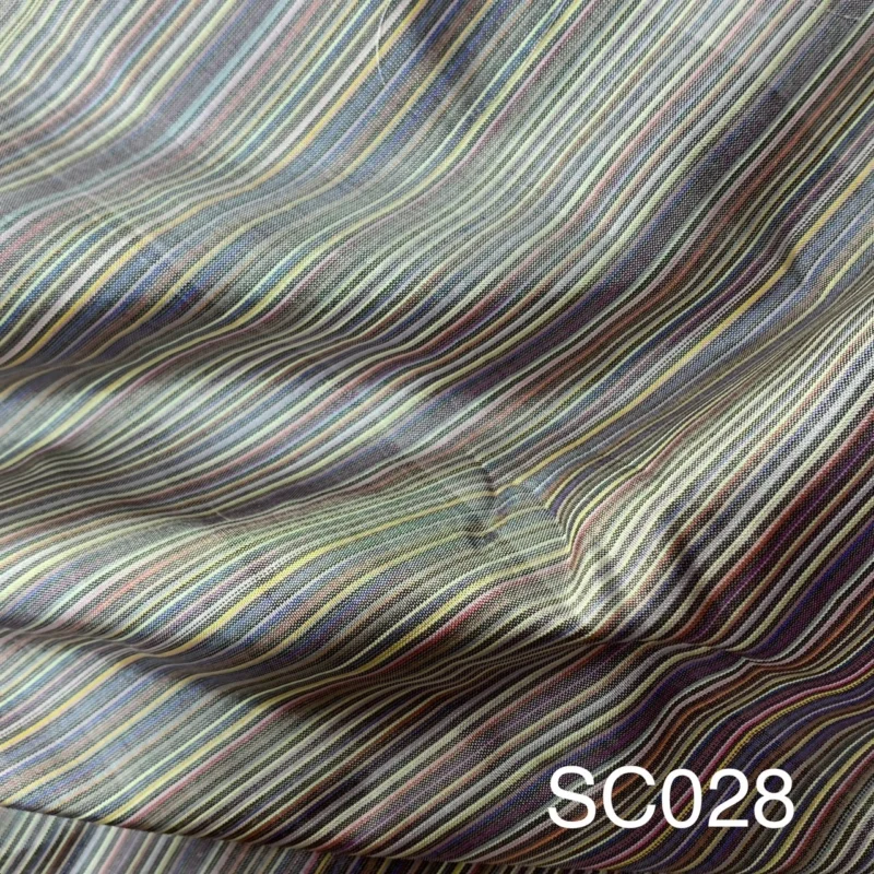 Silk Stripe, Textured, Green