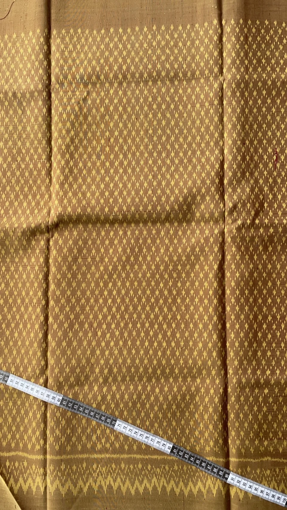 Ikat Native Silk, Rang Hae Pattern, Golden Brown