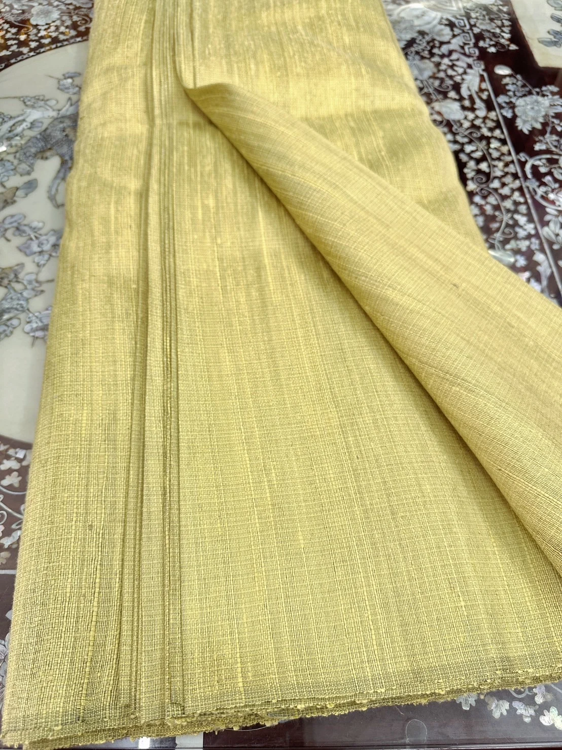 Slubbed Silk, Lightweight, Golden Yellow