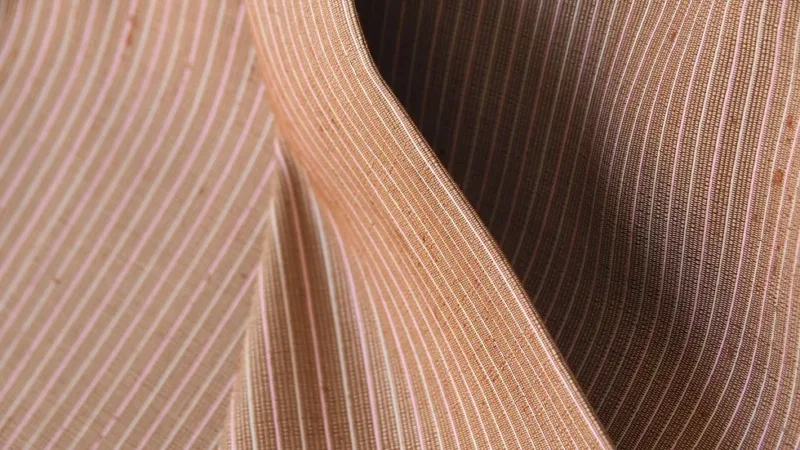 Silk Multicolour Stripe, Brick Brown
