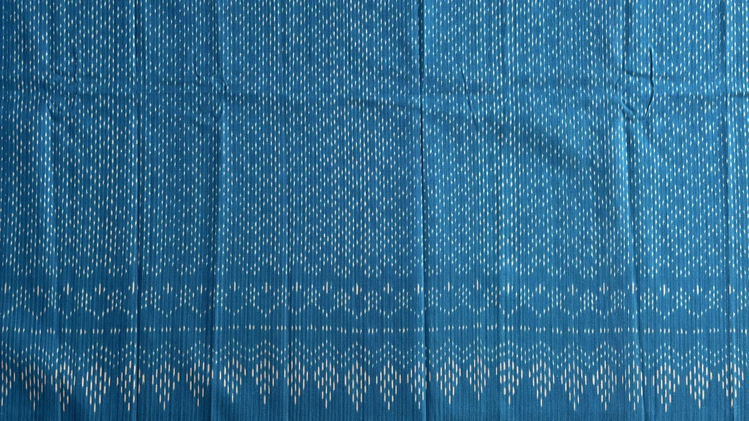 Ikat Silk, 2-Shaft, Kan Yaeng Pattern, Sky Blue