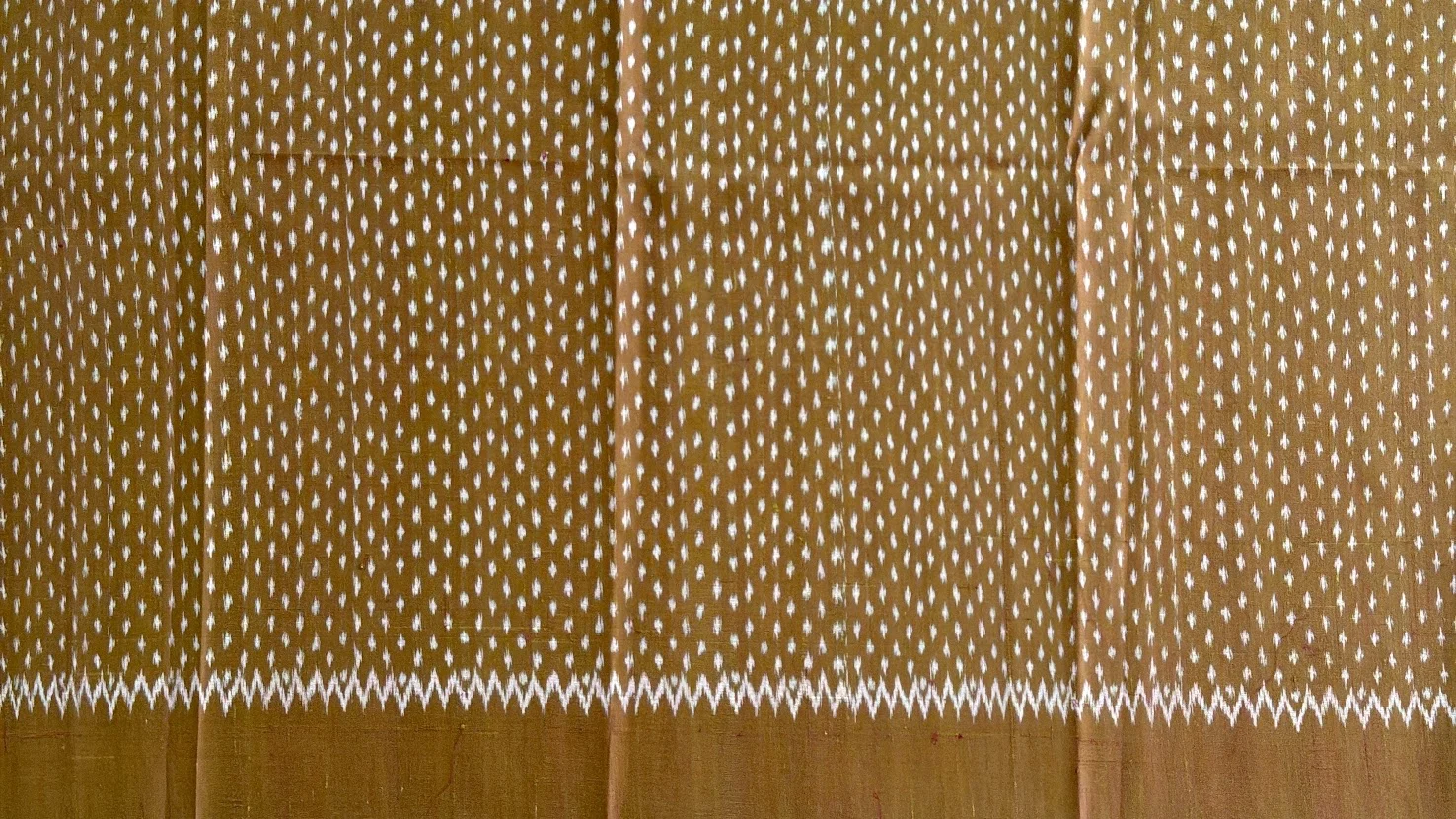 Ikat Silk, 2-Shaft, Dot Pattern, Brown