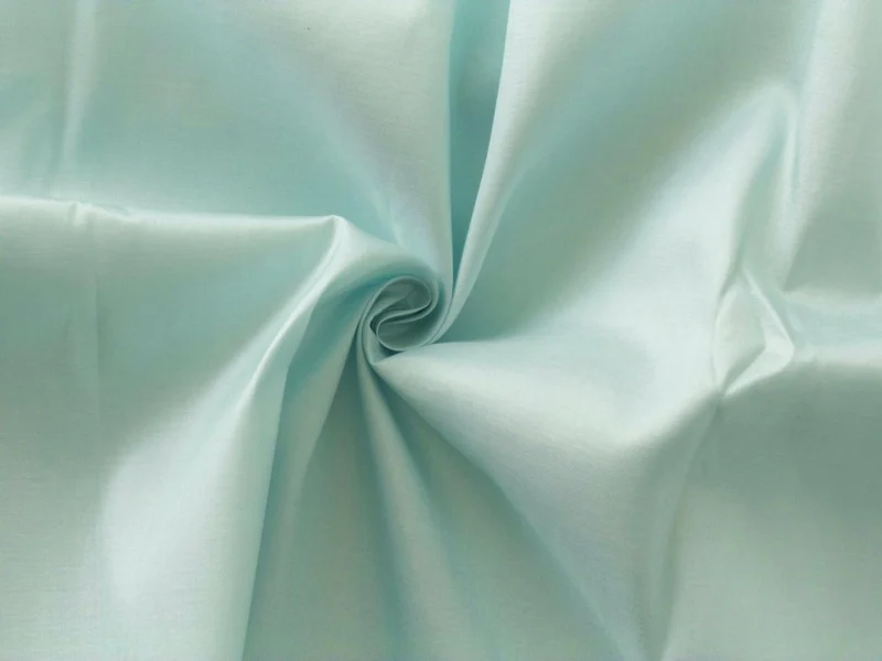 Solid-Colour Silk, Smooth Weave, Light Green-Blue