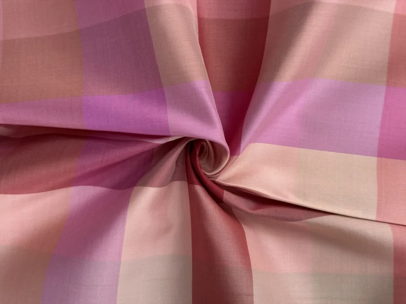 Silk Multicolour Stripe, Pink and Salmon