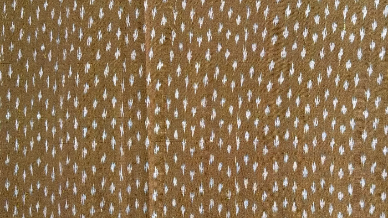 Ikat Silk, 2-Shaft, Dot Pattern, Brown