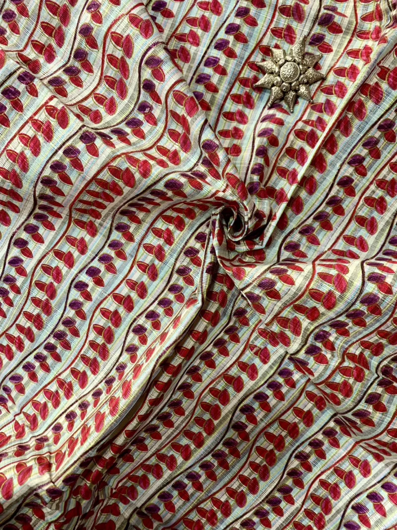 Printed Silk, Textured, Cocoa Print, Multicolour