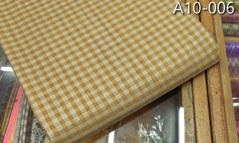 Silk Plaid, Ribbed Weave, Yellow