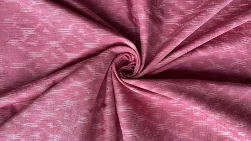 Ikat Native Silk, Heart Pattern, Pink