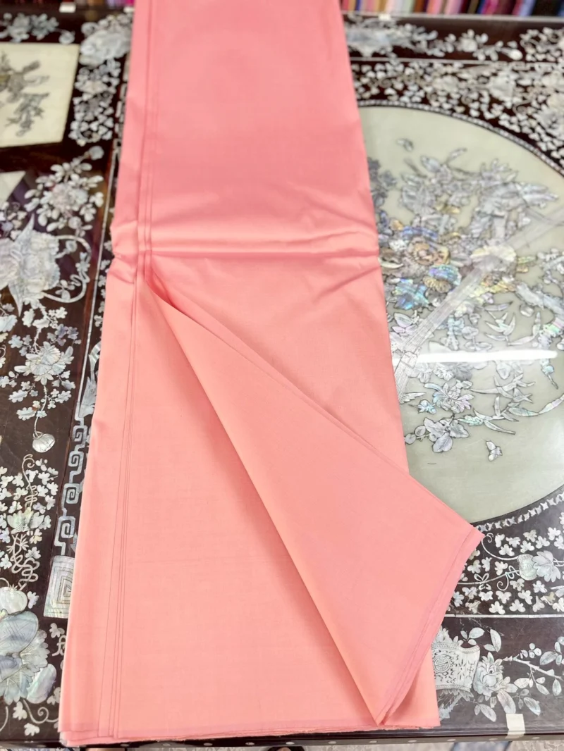 Solid-Colour Silk, Smooth Weave, 2-Ply, Salmon Orange