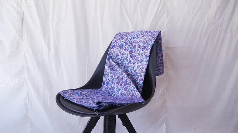 Printed Silk, Smooth Weave, 2-Ply, Light Purple