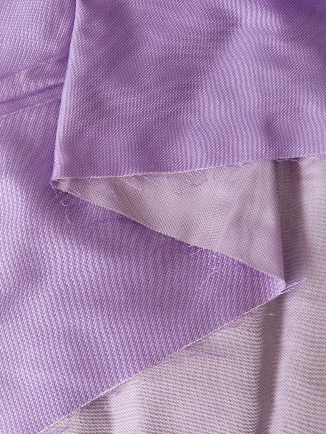 Solid-Colour Silk, 4-Shaft Fine Stripe Weave, Violet