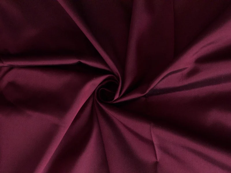Solid-Colour Silk, 4-Shaft Fine Stripe Weave, Plum Red