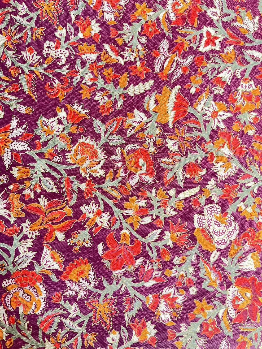 Printed Silk, Textured, Floral Print, Multicolour
